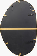 Aamnah Accent Mirror AMH-001 in Gold, back view