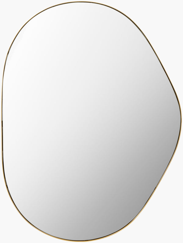 Aamnah Accent Mirror AMH-001 in Gold, front view