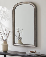 Nalanda Mantel Mirror ANAN-004 in Silver, styled in a room
