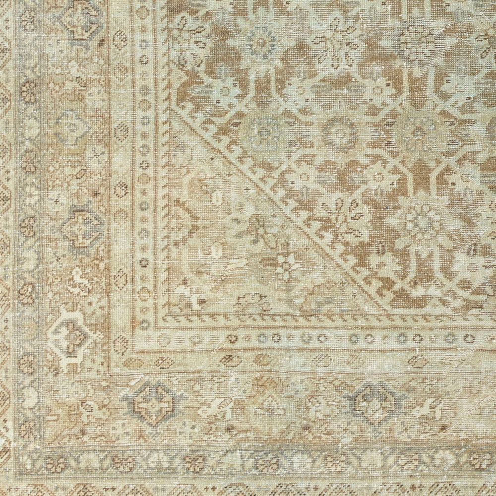 Antique Turkish hand-knotted rug, 10'2" x 13'8", colour swatch
