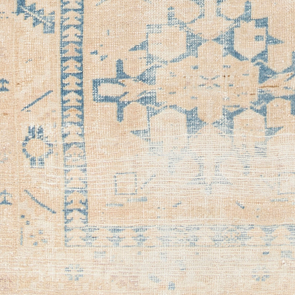 Antique Turkish hand-knotted rug, 3'1" x 10'10", colour swatch