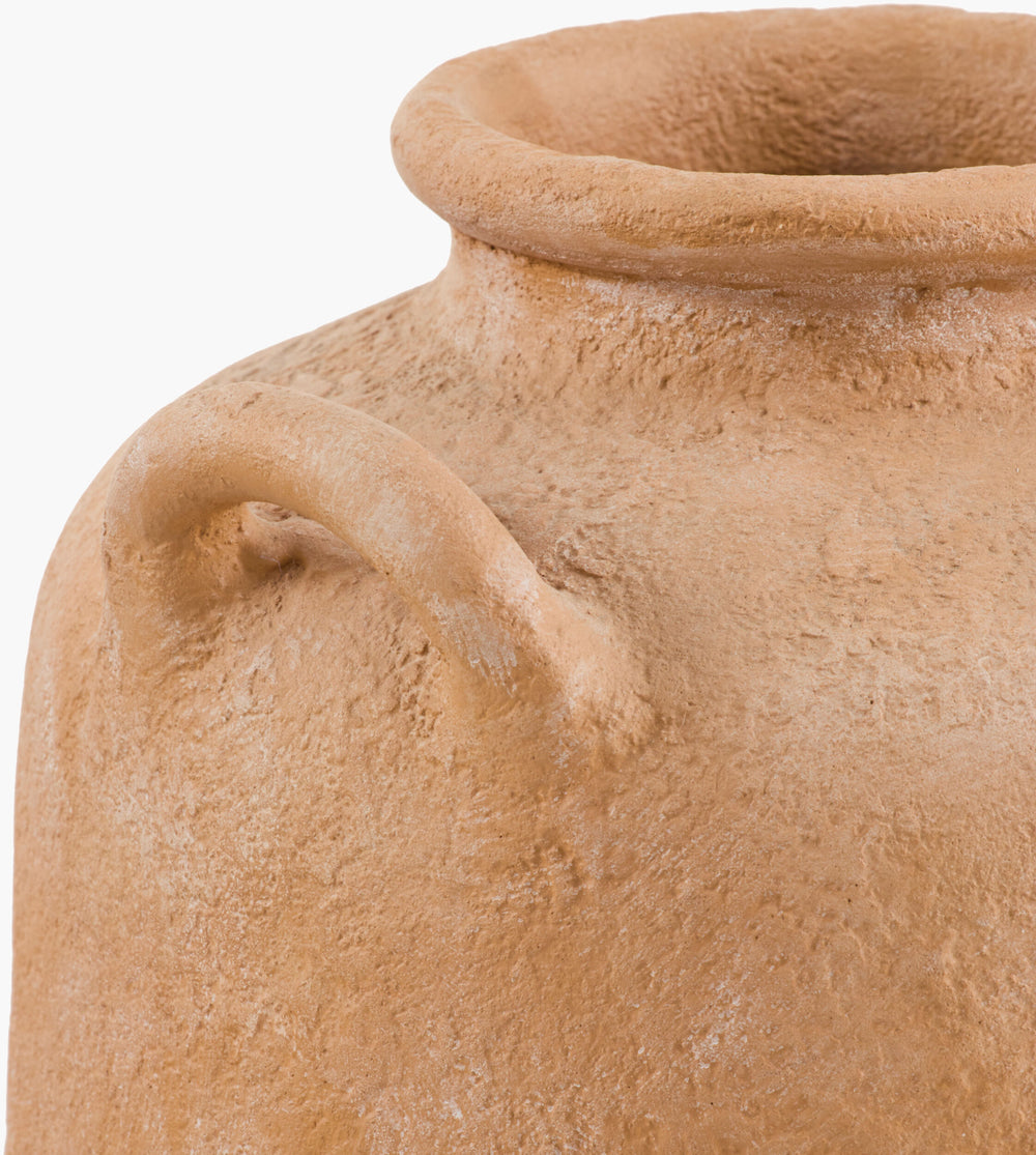 Artefact Vase ARC-004 in Terracotta, corner detail