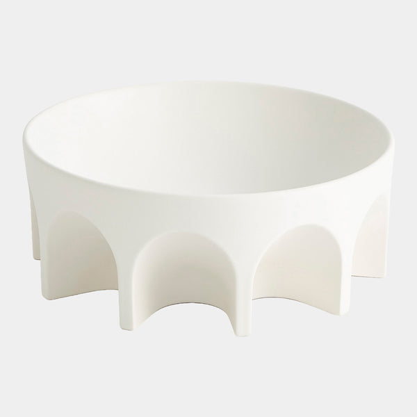 Arches Wide Bowl in White, product view