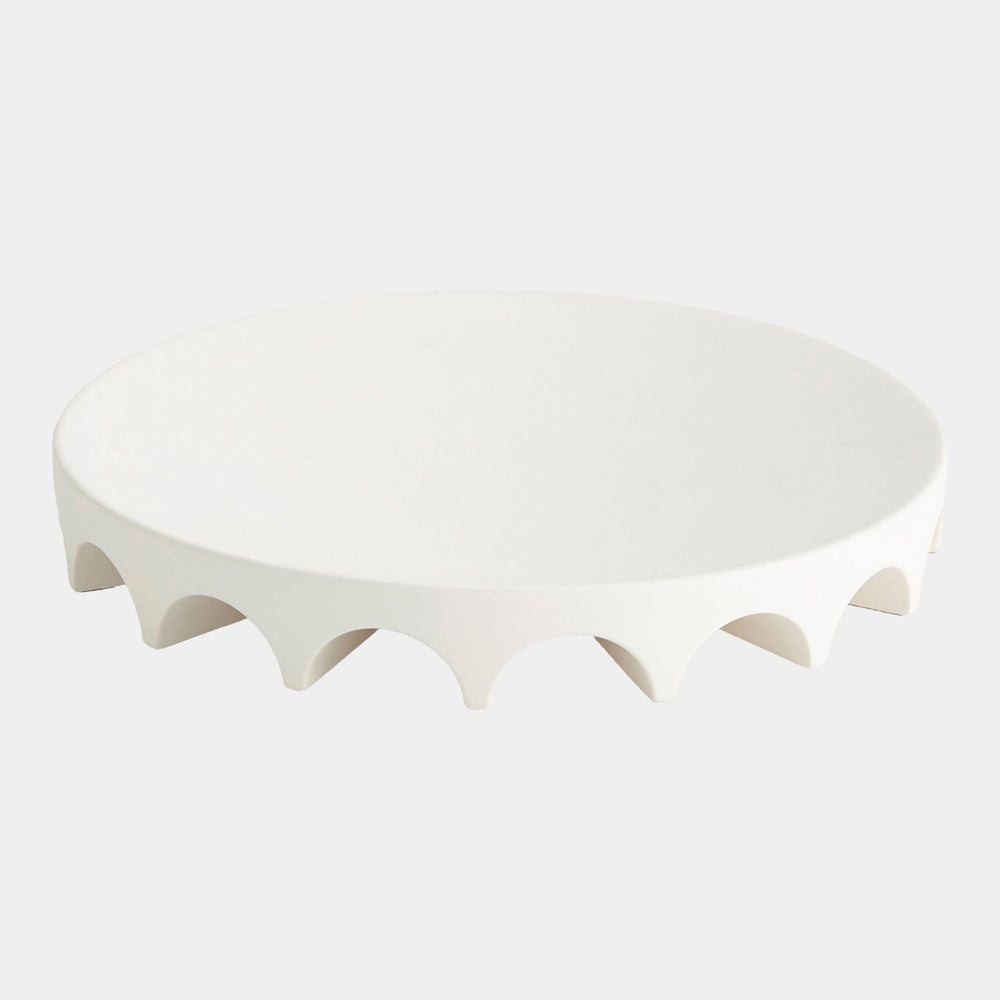 Arches Tabletop Pedestal in White, product view