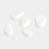Alabaster River Rocks in White, close-up detail