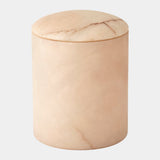 Gala Alabaster Canister in Sand, tall size, product view