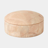 Gala Alabaster Canister in Sand, short size, product view