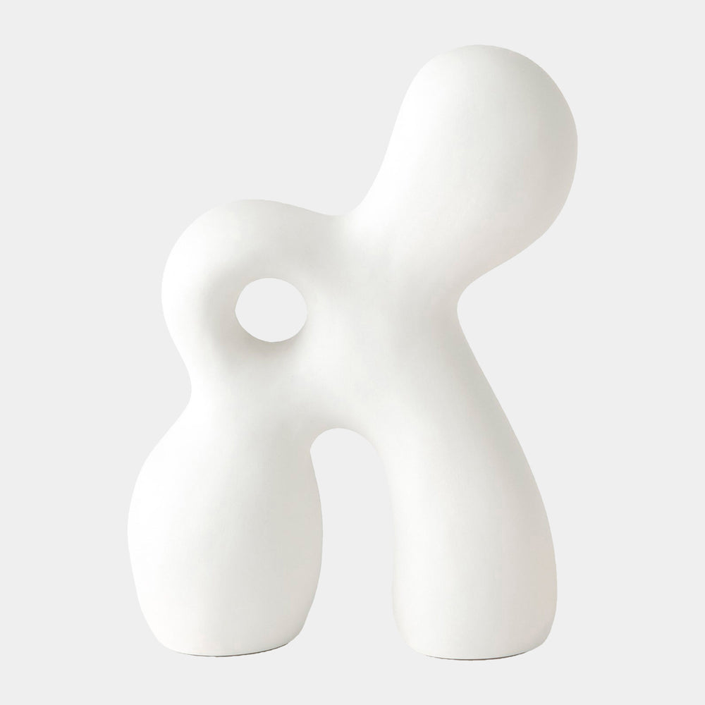 Ronan Sculpture in Matte White, small size, product view