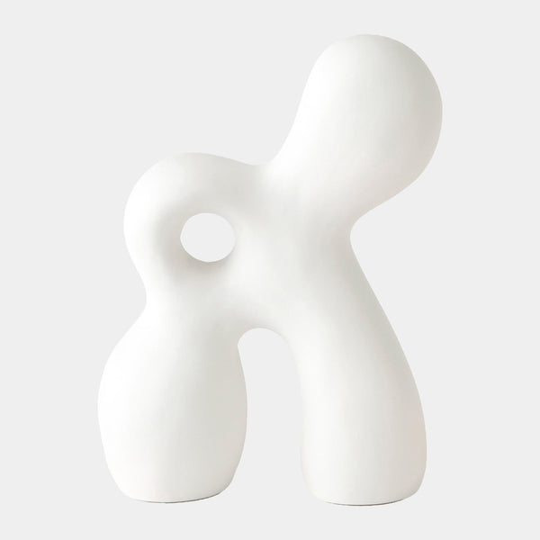 Ronan Sculpture in Matte White, small size, product view