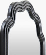 Aysun Accent Mirror ASUN-004 in Onyx, corner detail