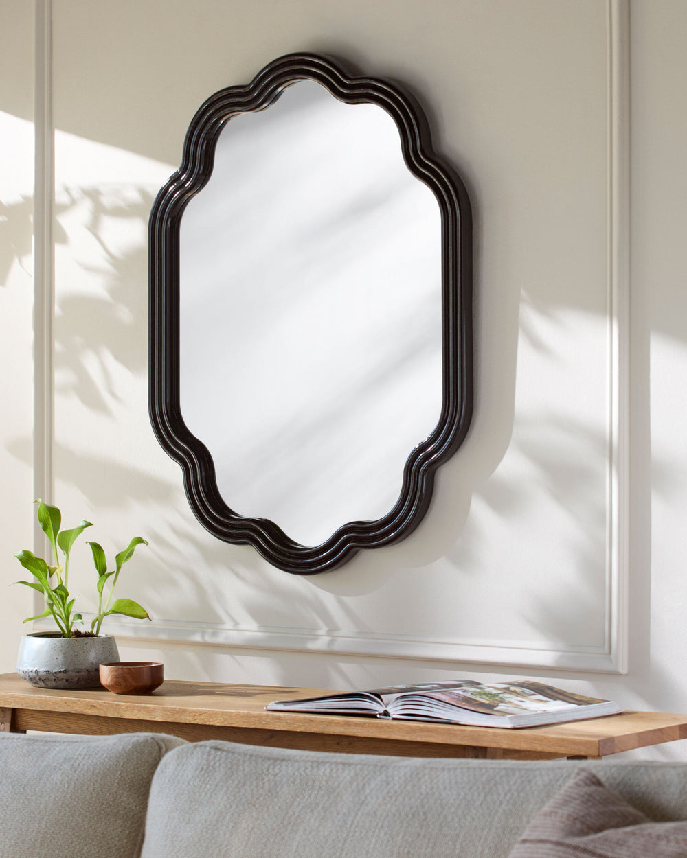 Aysun Accent Mirror ASUN-004, styled in a room