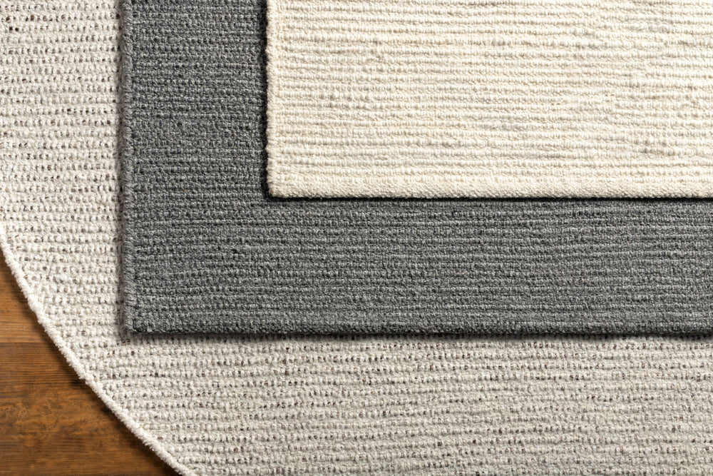 Azalea Hand Woven Rug AZA-2326 in Light Beige, styled in a room