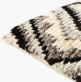 Benisouk Accent Pillow BES-003 in Black, corner detail