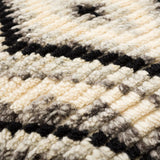 Benisouk Accent Pillow BES-003 in Black, close-up of the texture