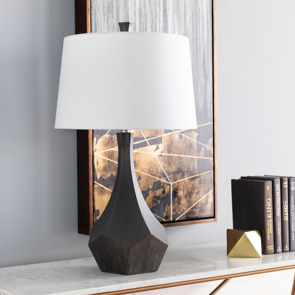 Braelynn Accent Table Lamp, styled in a room