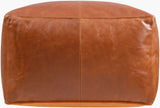 Barrington Pouf in brown, detail