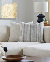 Boulder Accent Pillow BLD-001 in Light Grey, styled in a room