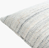 Boulder Accent Pillow BLD-001 in Light Grey, corner detail