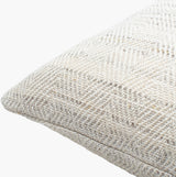 Boulder Accent Pillow BLD-002 in Light Grey, corner detail