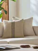 Brett Accent Pillow BOBT-001 in Light Brown, styled in a room