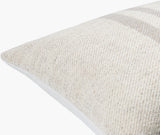 Brett Accent Pillow BOBT-002 in Ivory, corner detail