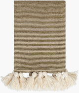 Kapri Throw BOKI-1003 in Olive, front view
