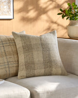Ladera Accent Pillow BOLR-005 in Taupe, styled in a room