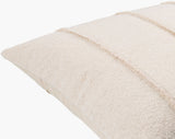 Mindy Accent Pillow BOMY-003 in Ivory, corner detail
