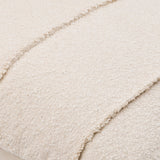 Mindy Accent Pillow BOMY-003 in Ivory, close-up of the texture