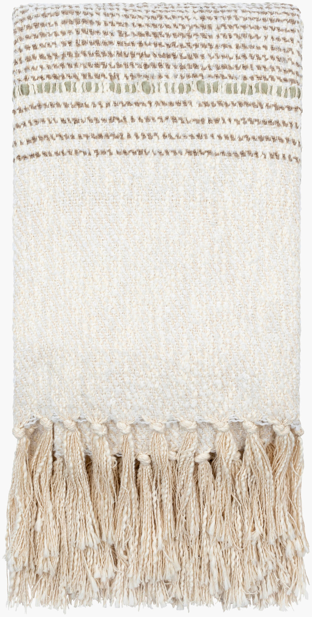Prolo Throw BOPO-1001 in Light Beige, front view