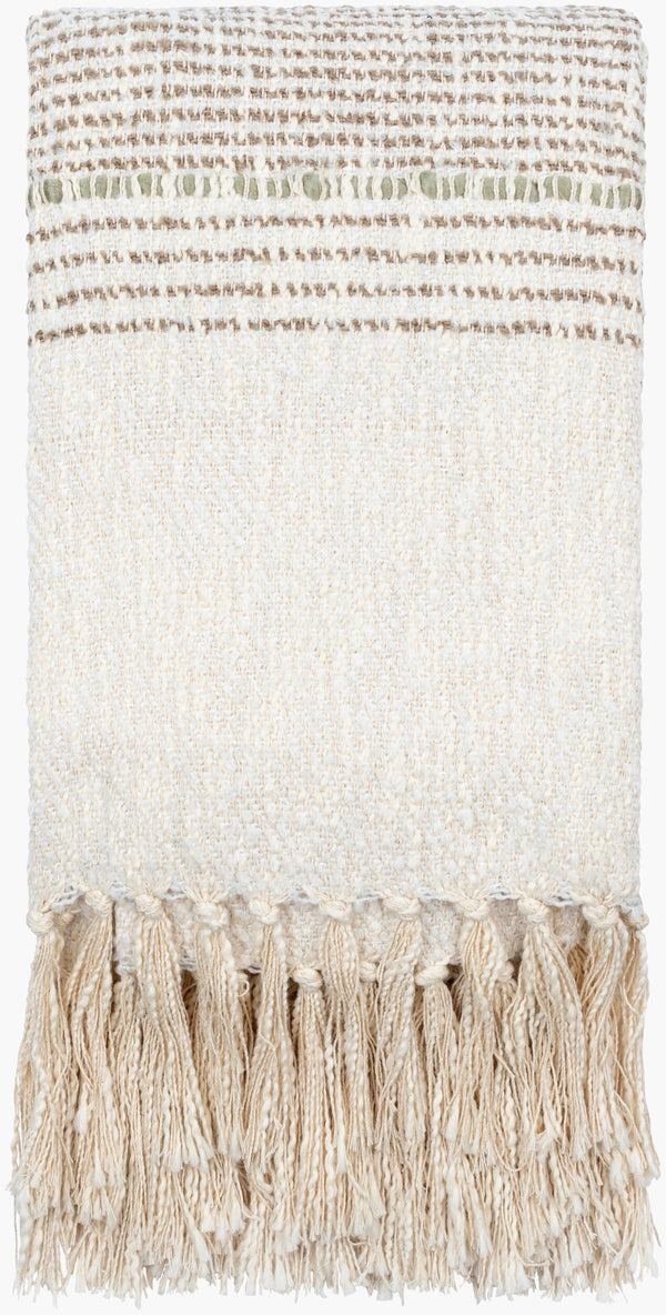 Prolo Throw BOPO-1001 in Light Beige, front view