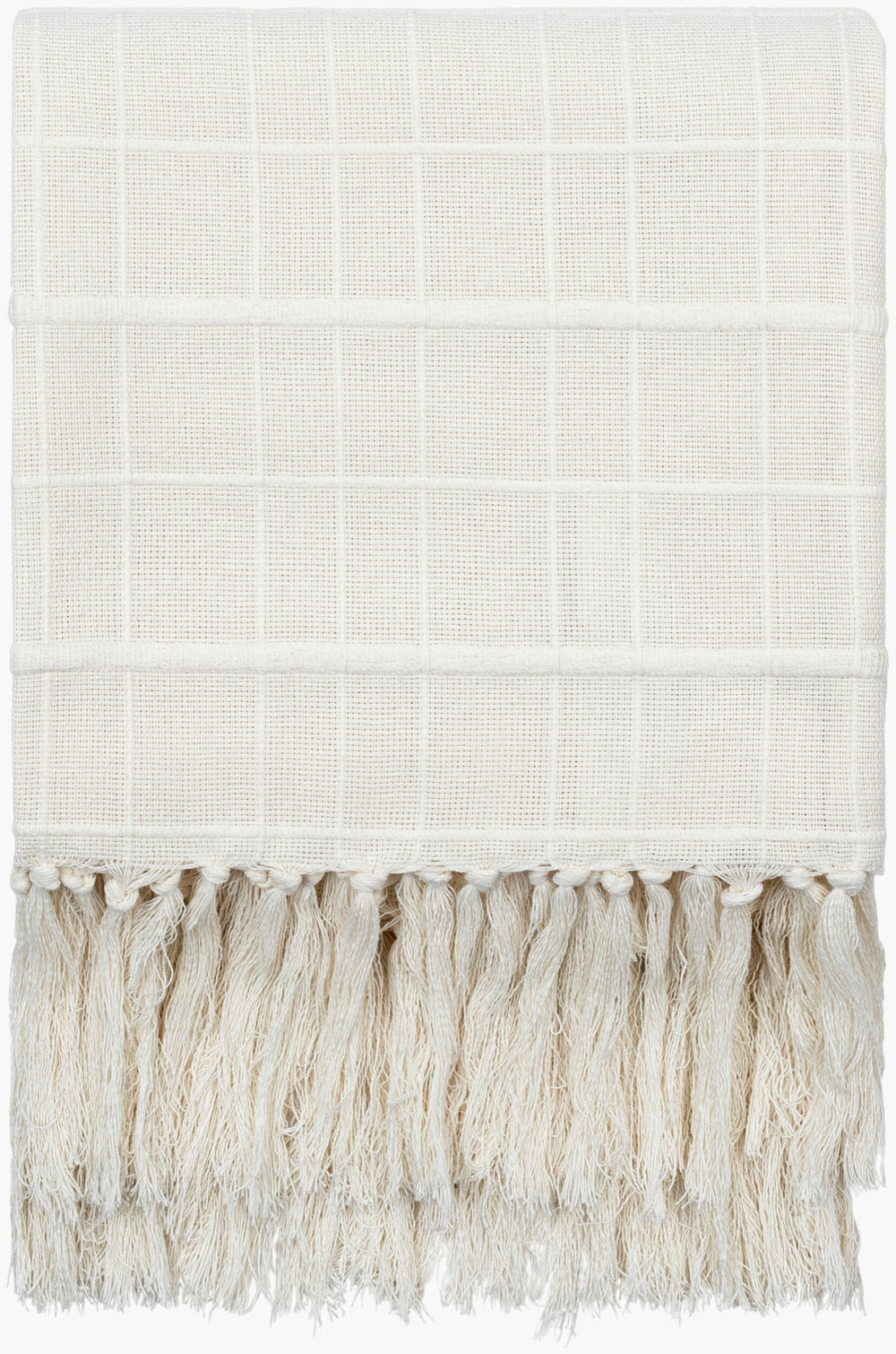 Prolo Throw BOPO-1002 in Cream, front view