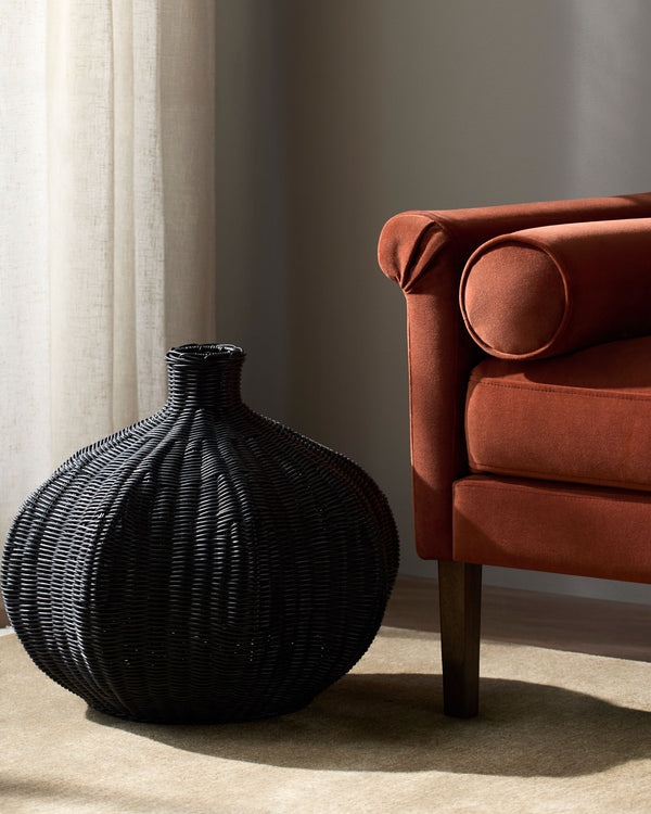 Boscha Basket BOSC-002 in Black, styled in a room