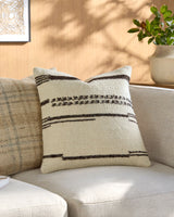 Solea Accent Pillow BOSE-001 in Ivory, styled in a room