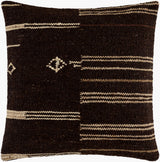 Solea Accent Pillow BOSE-004 in Ebony, front view