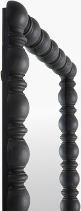 Brennan Accent Mirror BREN-003 in Black, corner detail