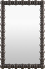 Brennan Accent Mirror BREN-003 in Black, front view