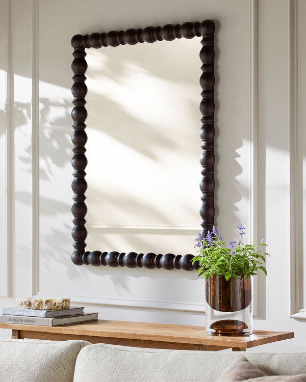 Brennan Accent Mirror BREN-003, styled in a room