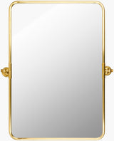 Burnish Accent Mirror BUN-002 in Gold, front view