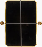 Burnish Accent Mirror BUN-002 in Gold, back view