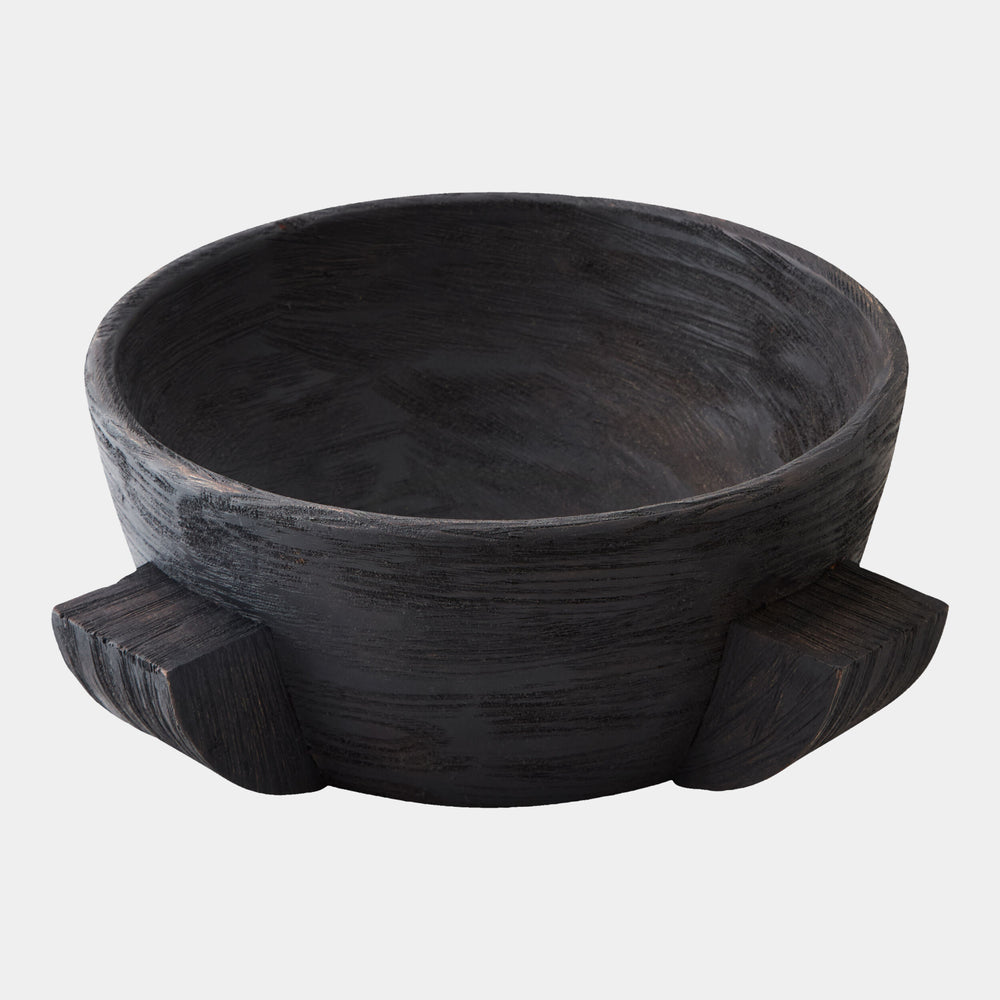 Carly Dome Bowl in Ebonized, round size, product view