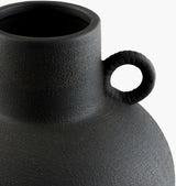 Acanceh Vase CCH-001 in Black, corner detail