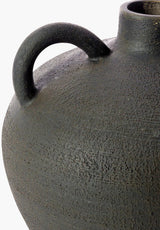 Acanceh Vase CCH-003 in Black, close-up of the body