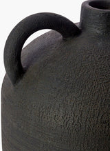 Acanceh Vase CCH-003 in Black, top detail
