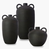 Acanceh Vase CCH-003 in Black, front view