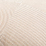Corduroy Quarters Accent Pillow CDQ-001 in Light Beige, close-up of the texture