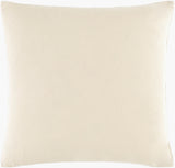 Corduroy Quarters Accent Pillow CDQ-009 in Beige, back view