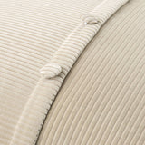Corduroy Quarters Accent Pillow CDQ-009 in Beige, close-up of the texture