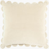 Corduroy Quarters Accent Pillow CDQ-013 in Ivory, front view