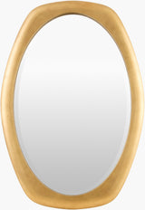 Cerena Accent Mirror CERE-001 in Gold, front view